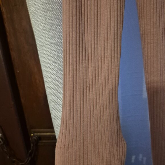 Women's Duster Cardigan Ribbed Open Front Long Sleeve Blush Pink Size L - Picture 3 of 5